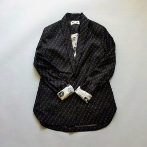 Brooklyn Industries Black Blazer with Floral Lining Size Small